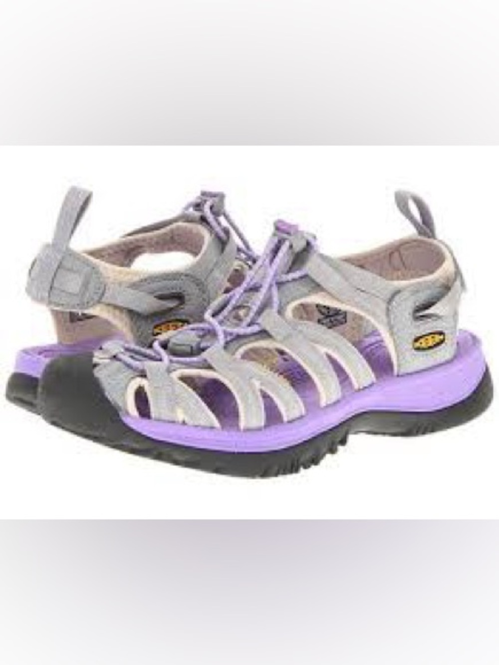 Keen Women's Gray and Lavender whisper purple Closed-Toe Sport Sandals hiking